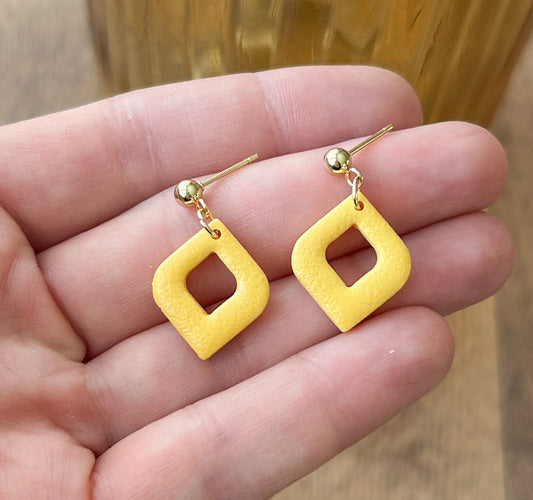 Yellow small drop earrings moroccan style