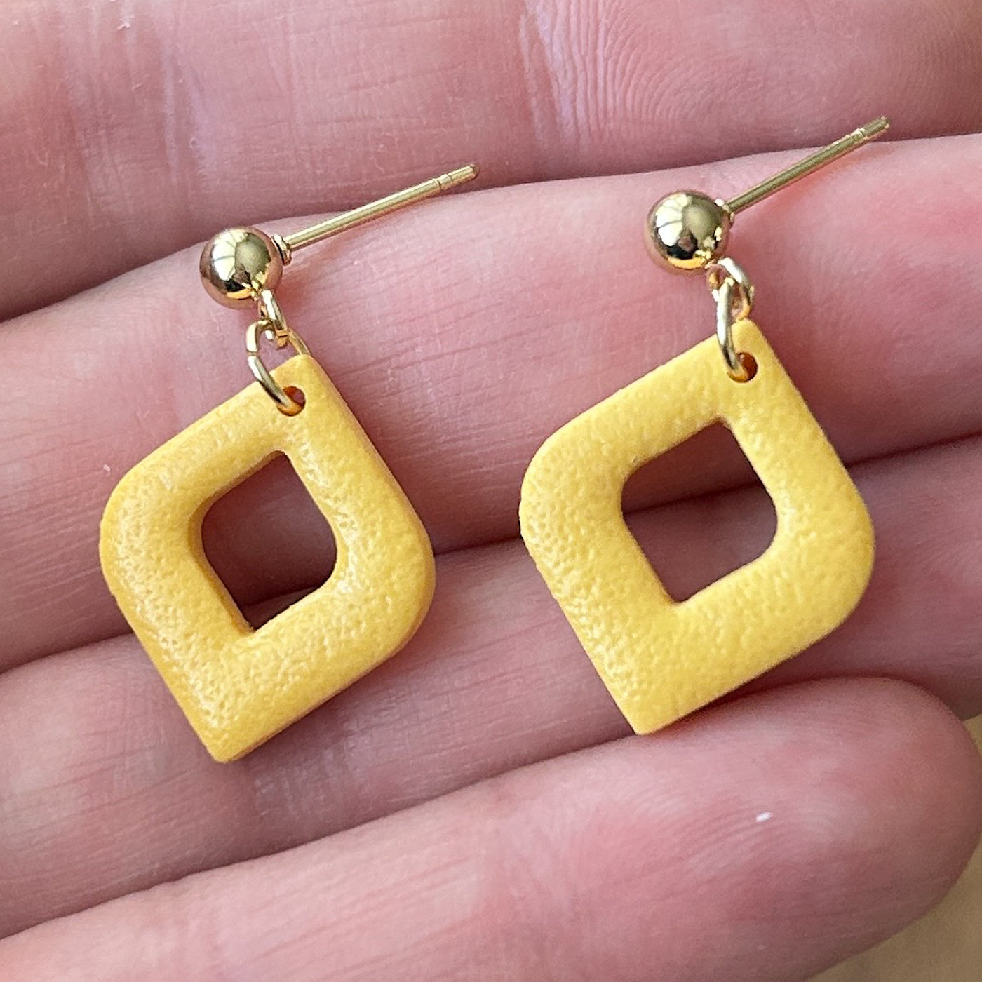 Yellow small drop earrings moroccan style