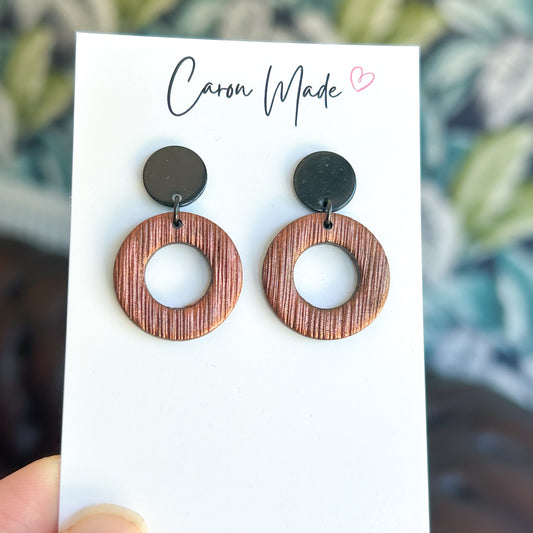 Copper shimmer earrings